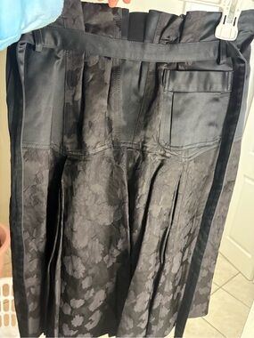 Thakoon Black Petal Jacquard Panel Skirt